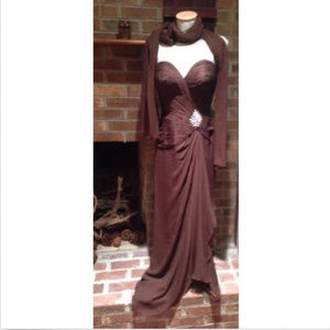 JOVANI SILK MERMAID FORMAL GOWN EVE PROM DRESS